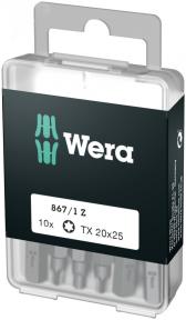 Набор бит 867/1 Z DIY 10 TORX 20 вязкая твердость хвостовик 1/4 C 6.3 TX 20X25 мм 10 шт с держателем-еврослот - артикул WE-072408