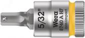 Головка торцевая 8740 A Hex-Plus HF Zyklop со вставкой под внутренний шестигранник DR 1/4 с функцией фиксации крепежа 5/32X28 мм - артикул WE-003385