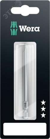 Бита 851/4 Z PH SB вязкая твердость хвостовик 1/4 E 6.3 PH 2X89 мм с держателем-еврослот - артикул WE-073521