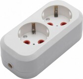 PST16-210-20 Колодка для удлинителя 2-местная с/з, 250В, 16A, белый | 39010 | STEKKER - артикул 39010