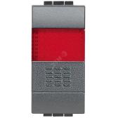 Кнопка 10А 1P-NО + индикатор с красным рассеивателем - артикул L4038R