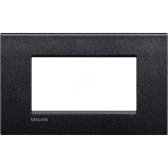 LivingLight Рамка AIR 4 поста Черная лава - артикул LNC4804NL