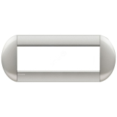 LivingLight Рамка овальная 7 постов Алюминий - артикул LNB4807TE