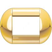 LivingLight Рамка овальная 3 поста Золото - артикул LNB4803OC