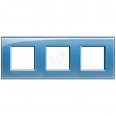 LivingLight Рамка прямоугольная 3 поста Голубой (LNA4802M3AD) - артикул LNA4802M3AD