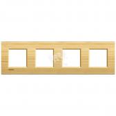 LivingLight Рамка прямоугольная 4 поста Бамбук (LNA4802M4LBA) - артикул LNA4802M4LBA