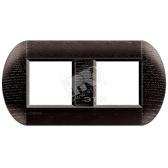 LivingLight Рамка овальная 2 поста Темный дуб (LNB4802M2LRW) - артикул LNB4802M2LRW