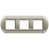 LivingLight Рамка овальная 3 поста Титан - артикул LNB4802M3TC