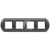 LivingLight Рамка овальная 4 поста Графит (LNB4802M4GF) - артикул LNB4802M4GF