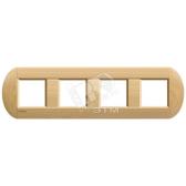 LivingLight Рамка овальная 4 поста Клен - артикул LNB4802M4LAE