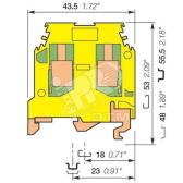Клемма винтовая M6/8P 6мм.кв Земля (ENT1SNA165114R1700) - артикул ENT1SNA165114R1700