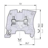 Клемма винтовая 6мм.кв. серая ZS6 - артикул 1SNK506010R0000