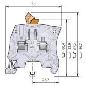 Клемма винтовая 4мм.кв. с разъединителем серая ZS4-S - артикул 1SNK505310R0000