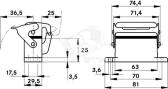 Корпус промышленного соединителя H-A 10 AD ANBAUGEHAEUSE (70444000) - артикул 70444000