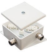Коробка монтажная огнестойкая КМ-О (4к)-IP66-120х120 два ввода AC (КМ-О (4к)-IP66-120х120 AC) - артикул КМ-О (4к)-IP66-120х120 AC