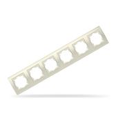 Рамка 6 постов Бриллиант горизонтальная слоновая кость (ivory) (1034) - артикул 1034