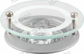 Светильник ИВО-50W 12в GU5.3 матовый хром со стеклом декоративный (AMBER 51212) - КОМТЕХ, артикул AMBER 51212
