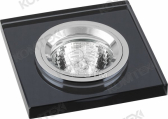 Светильник ИВО-50w 12в GU5.3 хром/черное стекло (APUS 51336) - артикул APUS 51336