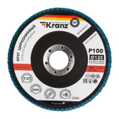 Круг лепестковый торцевой, циркониевый, P100, 125х22,2мм INOX | KR-90-0016-1 | Kranz - артикул KR-90-0016-1