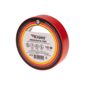Изолента ПВХ KRANZ 0.13х15 мм, 10 м, красная (10 шт./уп.) |KR-09-2004 | Kranz - артикул KR-09-2004
