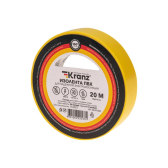 Изолента ПВХ KRANZ 0.13х15 мм, 20 м, желтая (10 шт./уп.) |KR-09-2602 | Kranz - артикул KR-09-2602