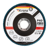 Круг лепестковый торцевой, циркониевый, P40, 125х22,2мм INOX | KR-90-0012-1 | Kranz - артикул KR-90-0012-1