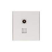 Розетка STRONG компьютерная RJ45 кат6 + TV с/у жемчуг KRANZ - Kranz, артикул KR-78-0722-4