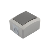 Переключатель проходной INDUSTRIAL IP54, о/у, серый | KR-78-0610 | Kranz - артикул KR-78-0610
