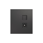 Розетка STRONG компьютерная RJ45 кат6 + TV с/у графит | KR-78-0722-6 | KRANZ - артикул KR-78-0722-6