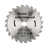 Диск пильный 250 мм х 24 зуб х 30 мм | KR-92-0126 | Kranz - артикул KR-92-0126