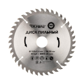 Диск пильный 185 мм х 40 зуб х 30/20 мм | KR-92-0111 | Kranz - артикул KR-92-0111