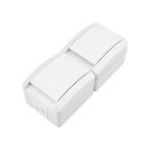 Блок вертикальный 2 розетки INDUSTRIAL IP54 с заземлением, о/у, белый | KR-78-0802 | Kranz - артикул KR-78-0802