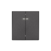 Выключатель STRONG 2 кл с подсветкой 10А с/у графит | KR-78-0714-6 | Kranz - артикул KR-78-0714-6