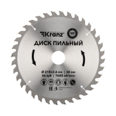 Диск пильный 210 мм х 36 зуб х 30 мм | KR-92-0121 | Kranz - артикул KR-92-0121