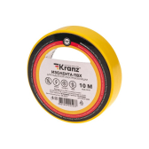Изолента ПВХ KRANZ 0.13х15 мм, 10 м, желтая (10 шт./уп.) |KR-09-2002 | Kranz - артикул KR-09-2002