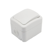 Выключатель одноклавишный Mini OG IP54, о/у, белый | KR-78-0601 | Kranz - артикул KR-78-0601