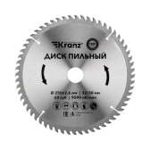 Диск пильный 250 мм х 60 зуб х 32/30 мм | KR-92-0129 | Kranz - артикул KR-92-0129