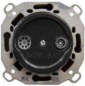 Розетка TV/R-SAT проходная (скрытый монтаж), Черный - артикул B3-304-23