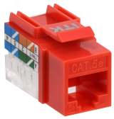 Модуль ITK Keystone Jack кат.5E UTP 110 IDC 90град красный (CS1-1C5EU-11-04) - артикул CS1-1C5EU-11-04