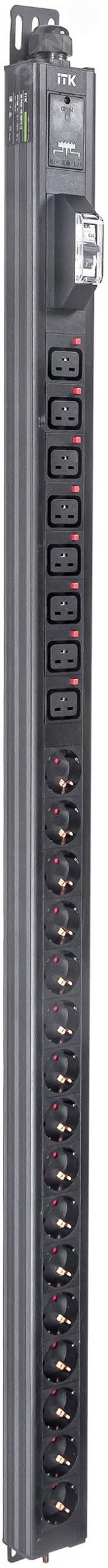 ITK BASE PDU PV1102 30U 1ф 32А 16SCHUKO 8C19 без каб. - артикул BS-PV60-16D-08C19-12