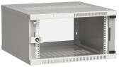 Шкаф LINEA WE 6U 600x600мм дверь стекло серый | LWE3-06U66-GF | ITK - артикул LWE3-06U66-GF