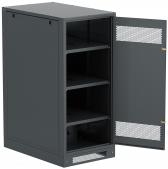 Шкаф LINEA B (пустой) 1450х600х950мм металлическая дверь черный - ITK, артикул LB05-14H69-M