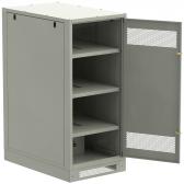 Шкаф LINEA B (пустой) 1350х600х950мм металлическая дверь серый - артикул LB35-13H69-M