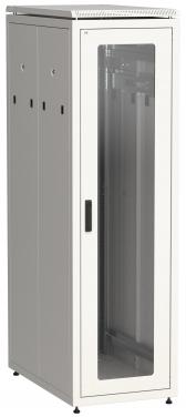 Шкаф напольный сетевой 19'' LINEA N 42U 800х1000мм стеклянная передняя дверь. задняя металлическая серый - ITK, артикул LN35-42U81-GM