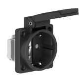 Розетка панельная Schuko фланец 50х50 Schuko IP54 QC 16A 250V черная I 7110109-Bals I Bals - артикул 7110109-Bals