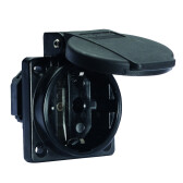 Розетка встраиваемая Schuko 16A 3p 250V IP54 черные 71097 I 71097-Bals I Bals - артикул 71097-Bals