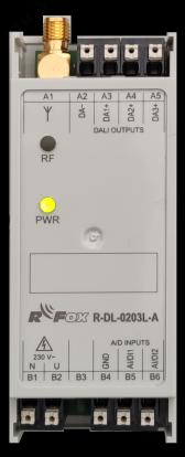 Радио модуль дискретных и аналоговых входов, DALI  R-DL-0203L-A: RFox2, 2x AI / DI, 3x DALI, радио тип A - артикул TXN 142 22.A