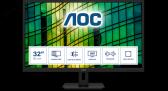 Монитор 31.5‘‘ VA, 2560х1440, 300 КМ/м2, 3000:1, 4мс, HDMI, DP, USB-Hub, Speakers, изогнутый AOC Q32E2N - артикул Q32E2N