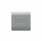 Розетка компьютерная 2хRJ45, серебряный(NEW3-E) | 431456 | CHINT - артикул 431456