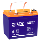Аккумуляторная батарея Solar серии GX 12-33  12В/33Ач | GX 12-33  | DELTA - артикул GX 12-33